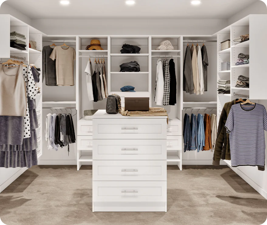 <h1>The custom closet <br/>of your dreams is now </h1>