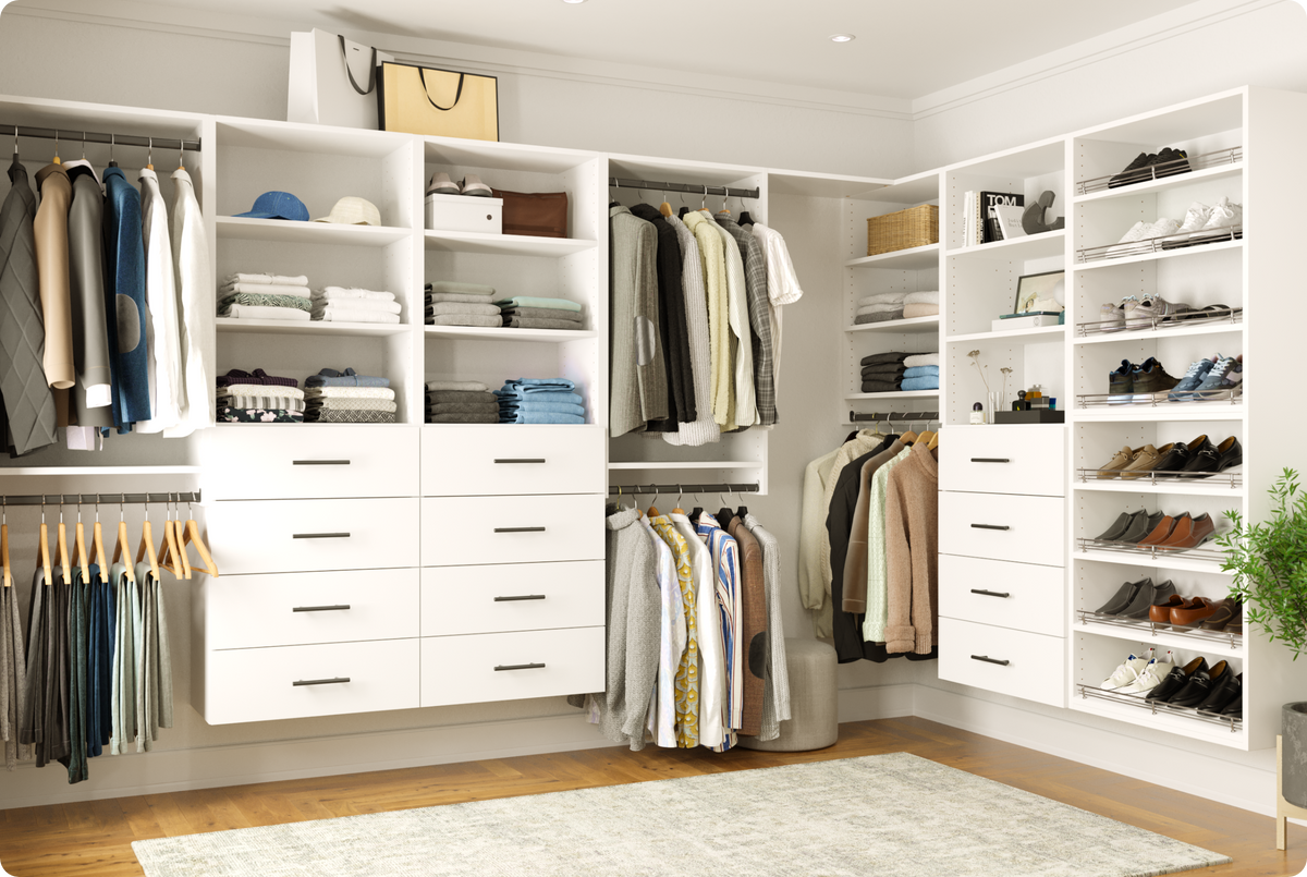 Walk-in starter closet system