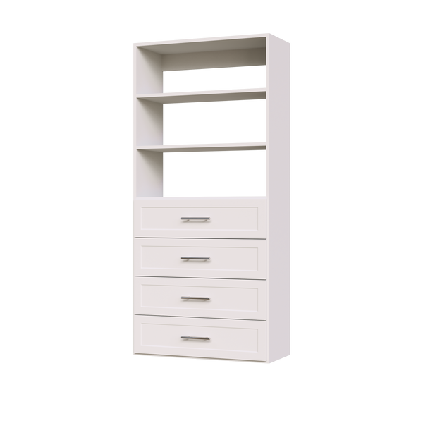 Shelving + Drawers Closet Tower | Modular Closets