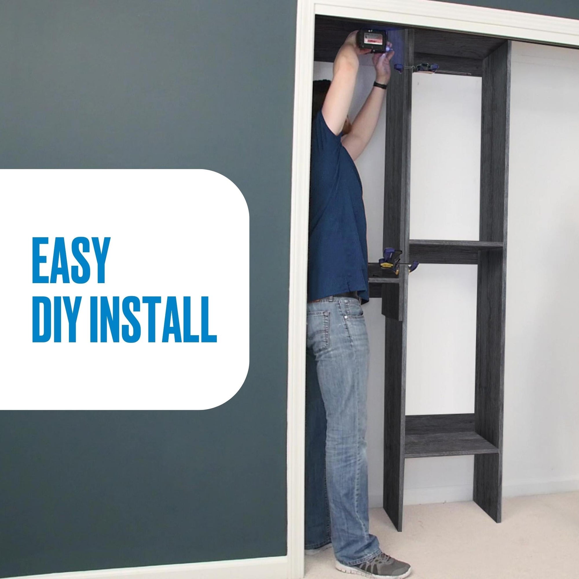 Slanted (8 Shelves) Grey DIY Install ab_test