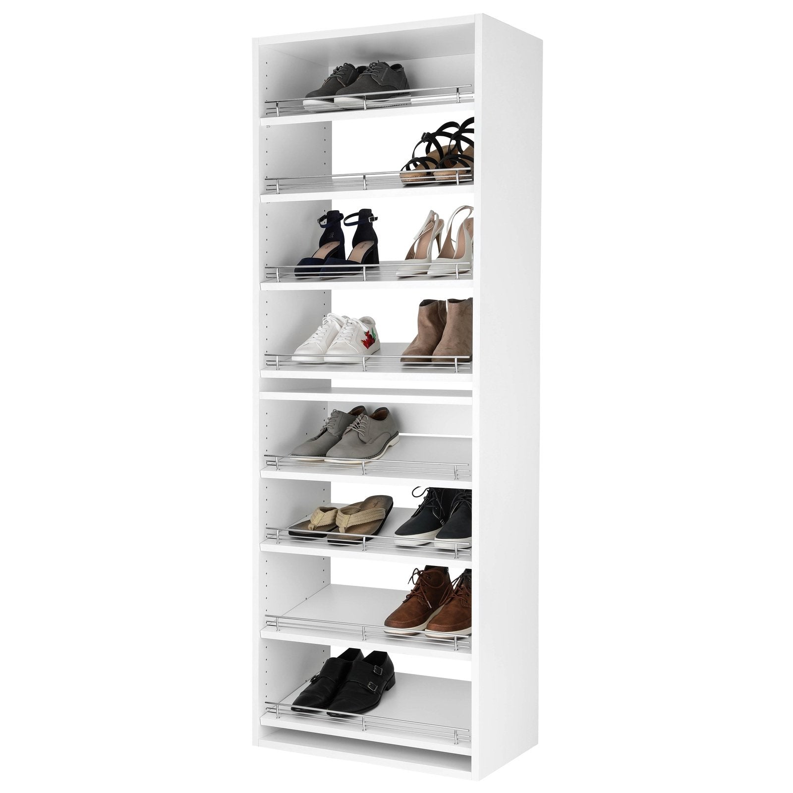 Three level angled shoe rack - Fits 6 -8 pairs of shoes