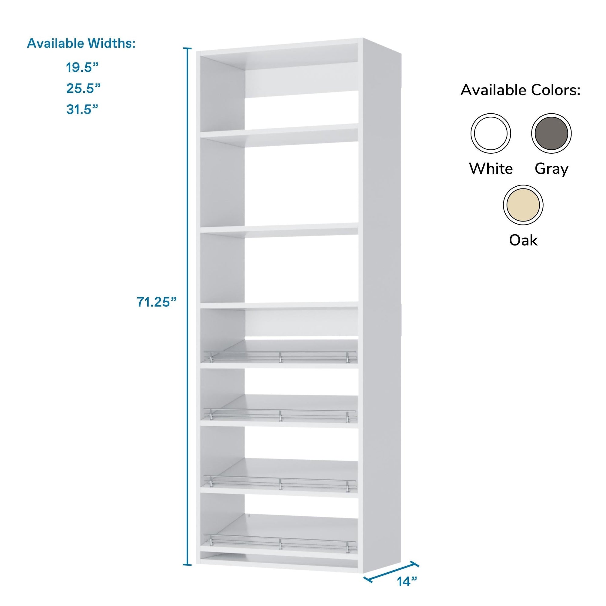 Slanted (4 Shelves) White ab_test