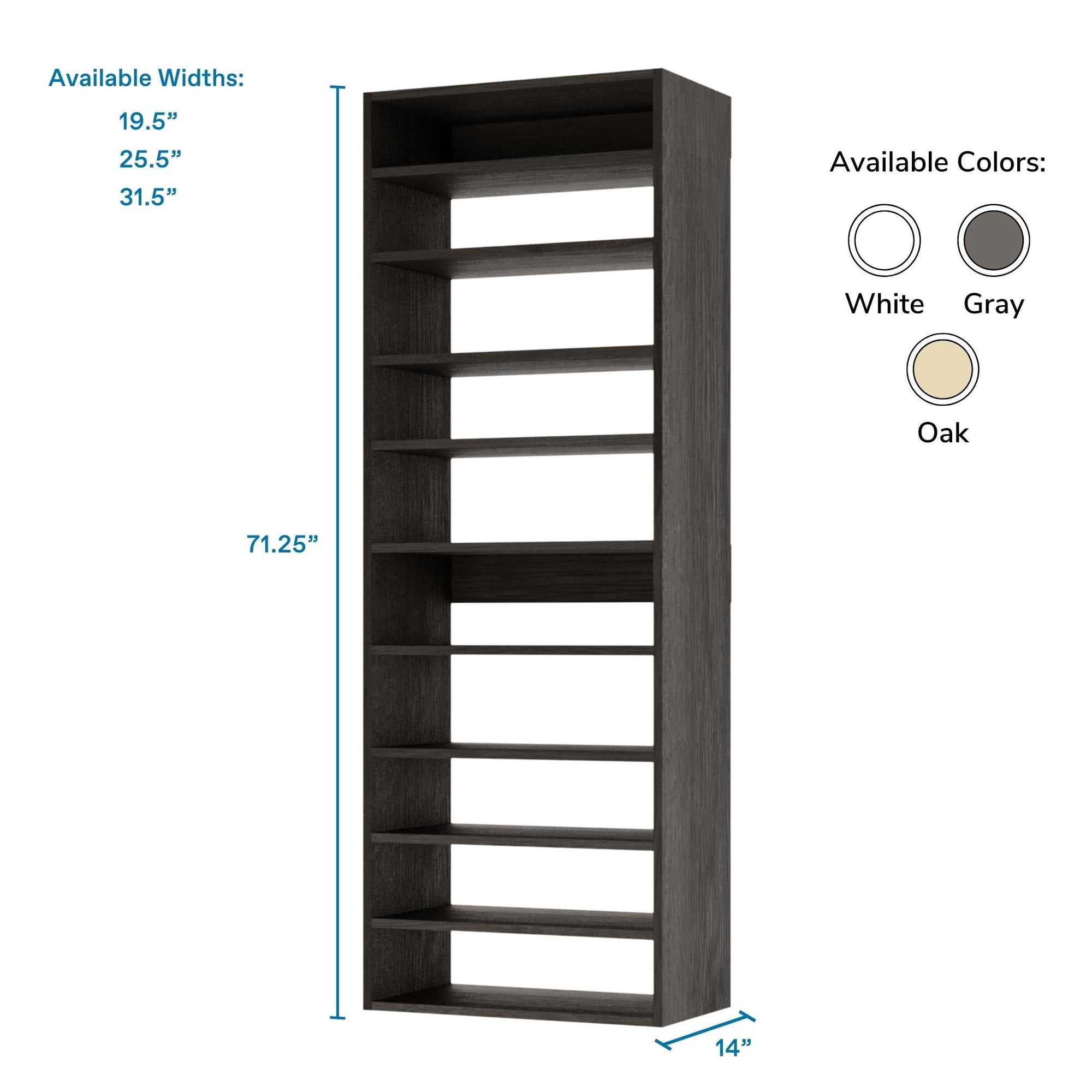 Straight (8 Shelves) Grey ab_test