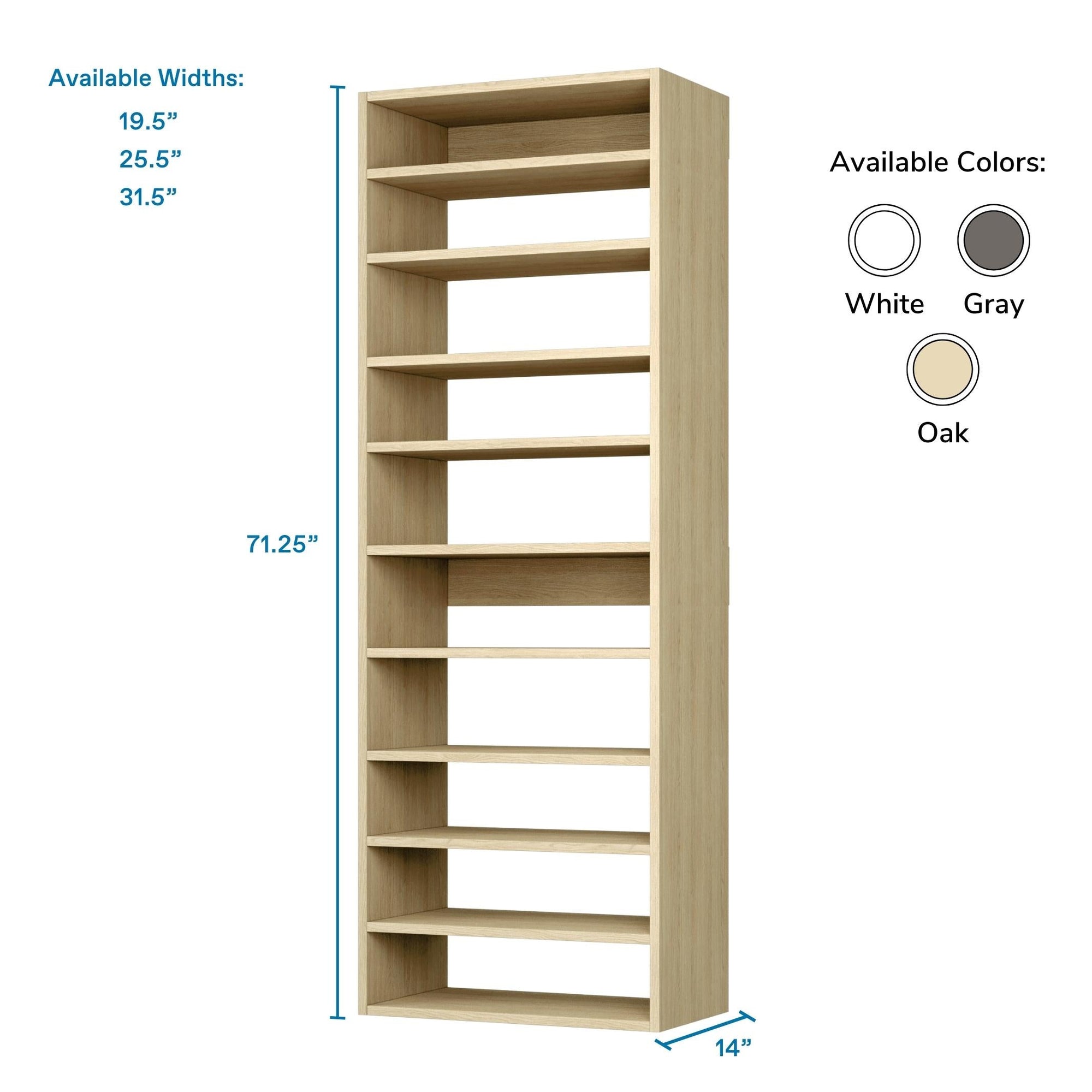 Straight (8 Shelves) Oak ab_test
